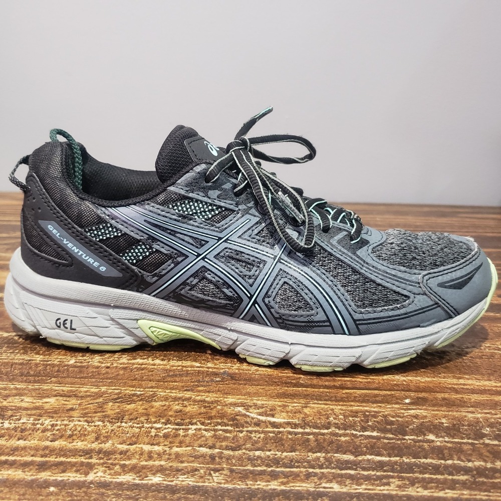 Asics Gel Venture 6 Womens 8.5 Running Shoes Gray Multicolor 1012A504